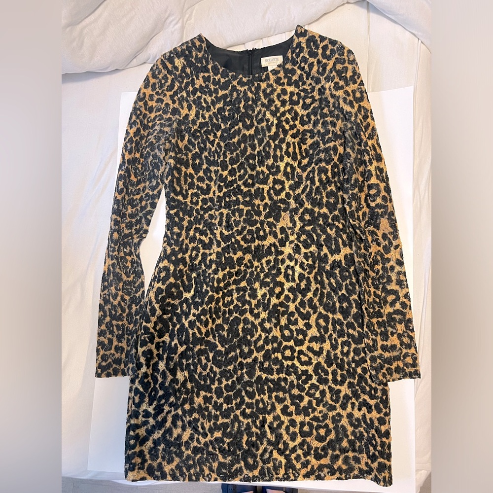 Rodarte for Target Size 2 Winter Leopard Lace Bodycon Dress with bows